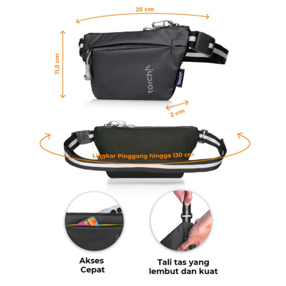 Maha Nagari Nusantara Torch Hyochang Waist Bag 2 in 1