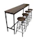 Interio Meja Bar Cafe Resto Kayu Besi Set Minimalis Mattwood 1