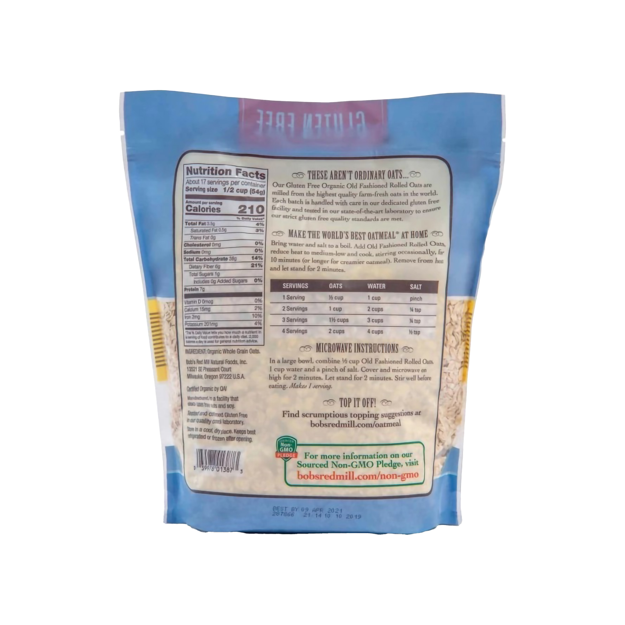 Bob's Red Mill Gluten Free Steel Cut Oats 2