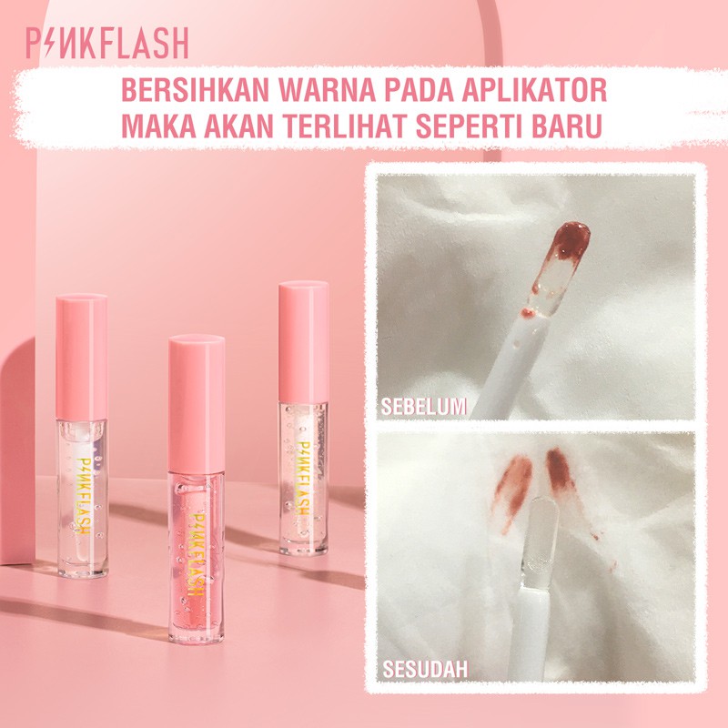 FCL Internasional Indonesia PINKFLASH Lip Gloss Mosturizing C01 River