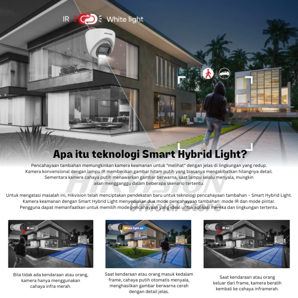 Hangzhou Hikvision Digital Technology Hikvision 3K Smart Hybrid Light Audio Fixed Mini Bullet Camera DS-2CE16K0T-LPFS