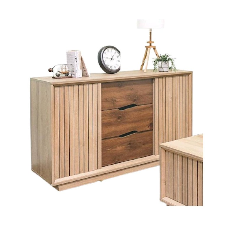 Melody Furniture Laci Buffet Lemari Credenza Japandi Ryuki Sideboard Riviera Eichi 1