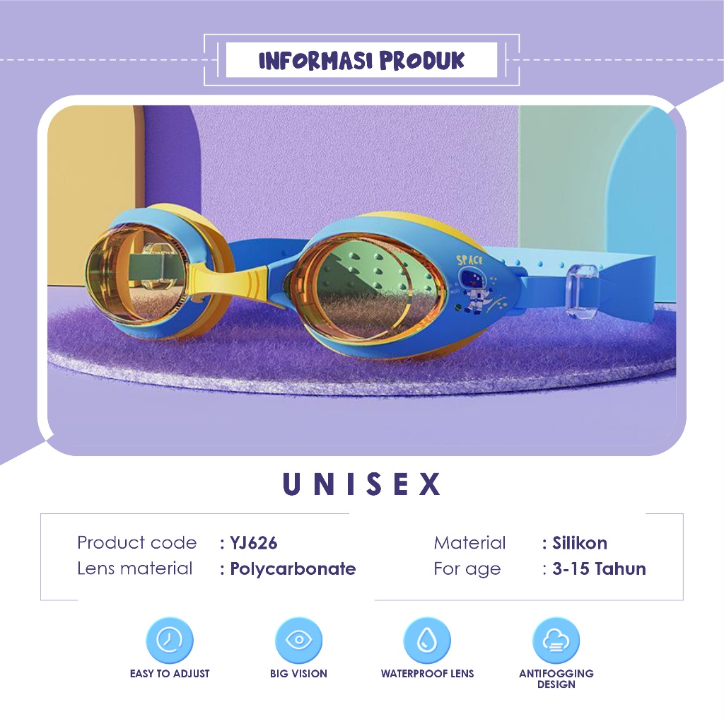  Dairona Eyewear Kacamata Renang Anak  YJ626