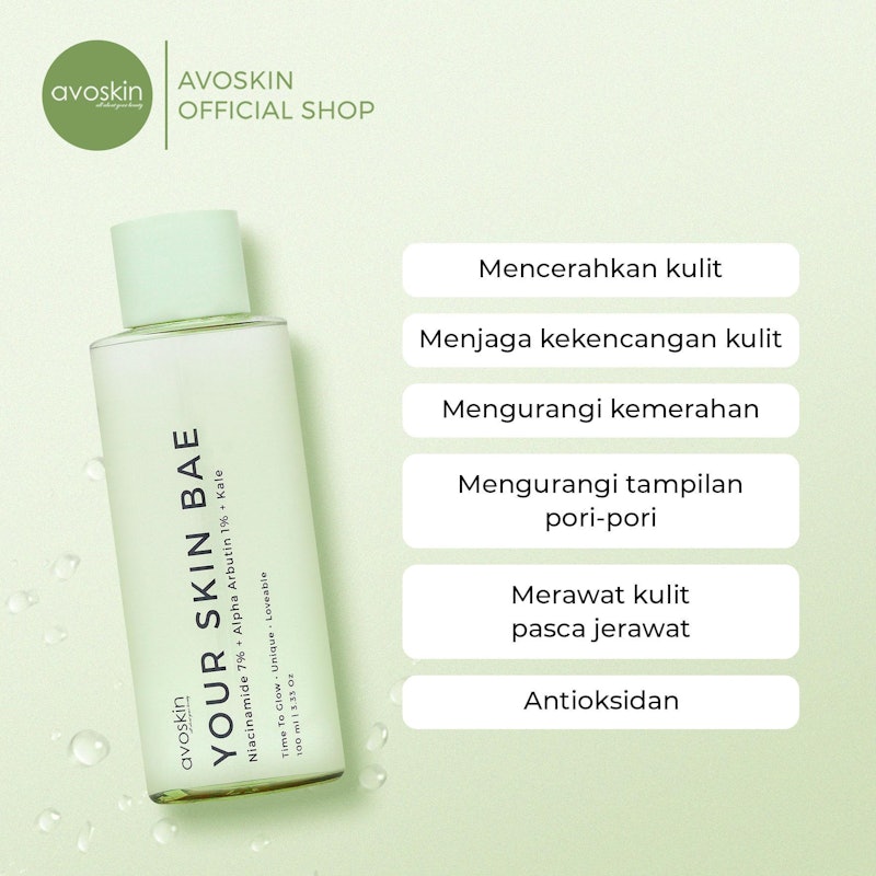 Avoskin Your Skin Bae Toner Niacinamide 7% + Alpha Arbutin 1% + Kale 4
