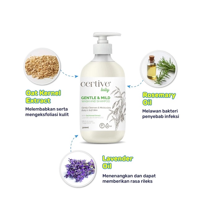 Certive Biosains Indonesia Certive Baby Gentle & Mild Wash and Shampoo