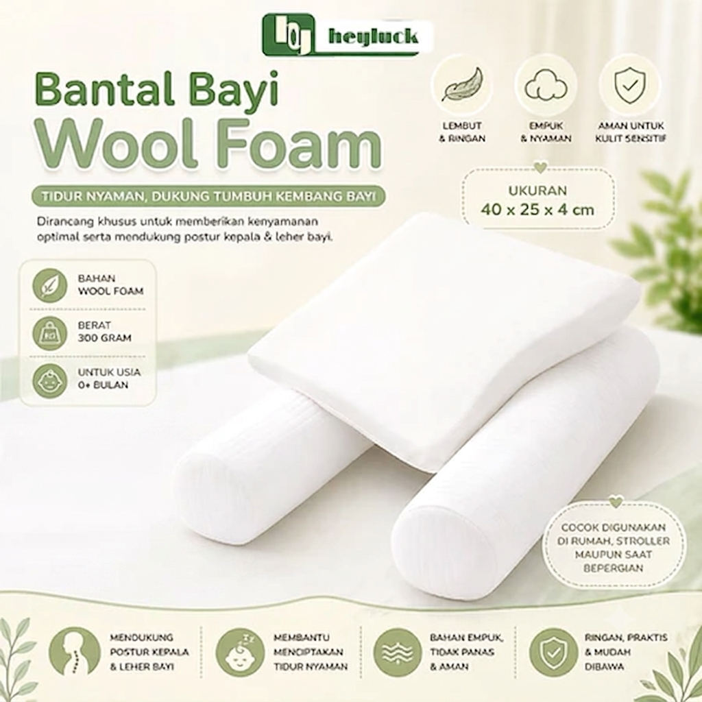 Mr.heyluck Bantal Bayi Wool Foam 2