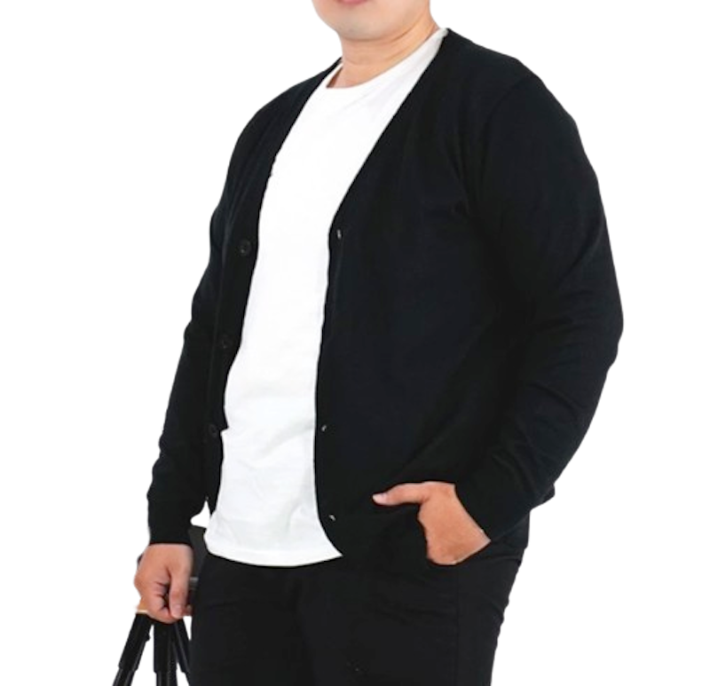 Okechuku Rico Jumbo Cardigan Rajut V Neck 1