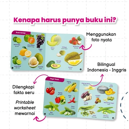 Bentang Kids My First Book of 101 Fruits & Vegetables