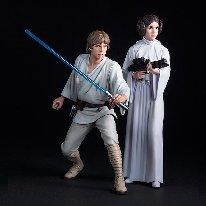 Star Wars Luke Skywalker & Princess Leia Artfx+ Statue 2
