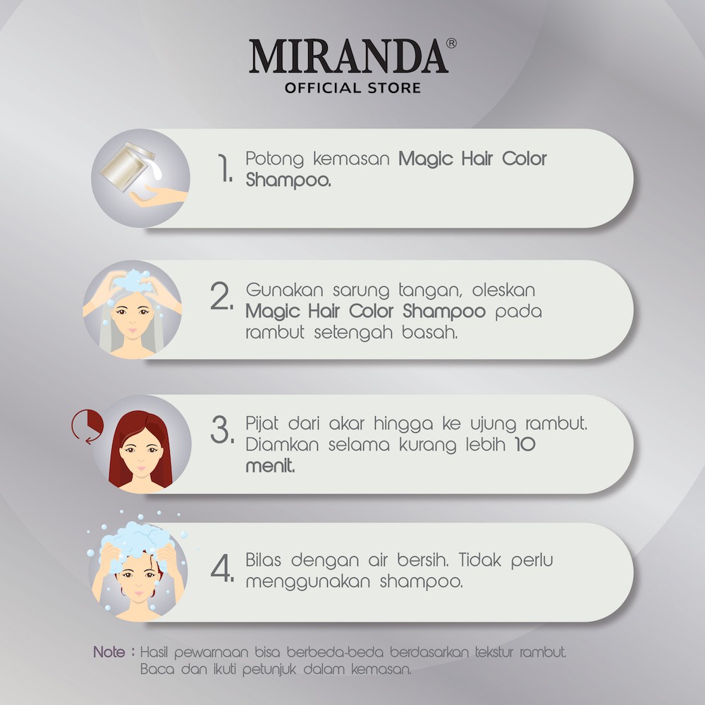 Miranda Magic Hair Color Shampoo Natural Black MS1 