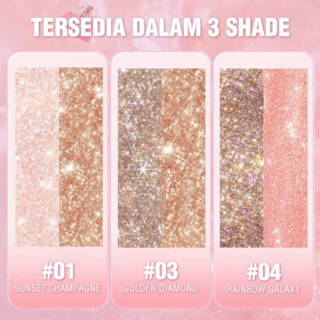 DoubleGlow 2 in 1 All Glow Liquid Eyeshadow - Sunset Champagne 3