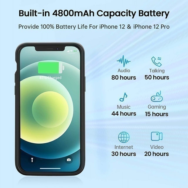 Rechargeable Extended Battery Pack Charger Case