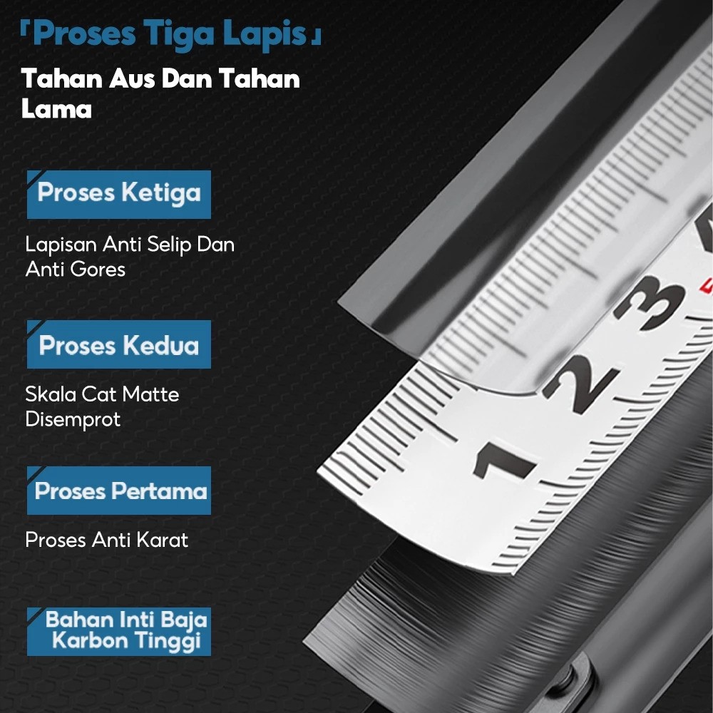 HYUNDAI Meteran Tukang Besi 3 meter 7