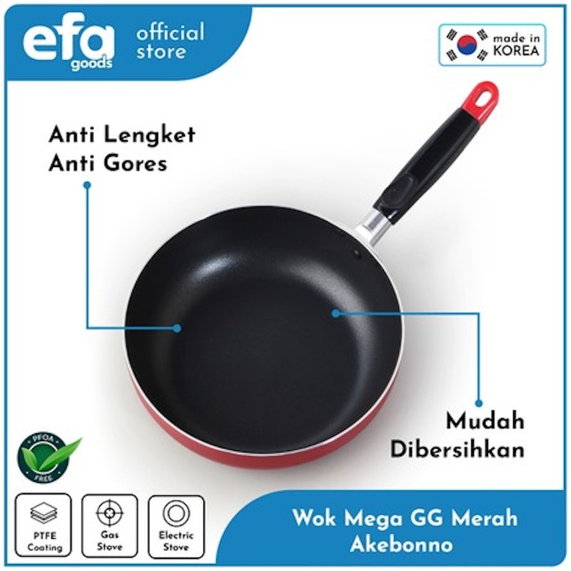 Efa Goods Wok Mega GG Merah Akebonno 28 cm 5