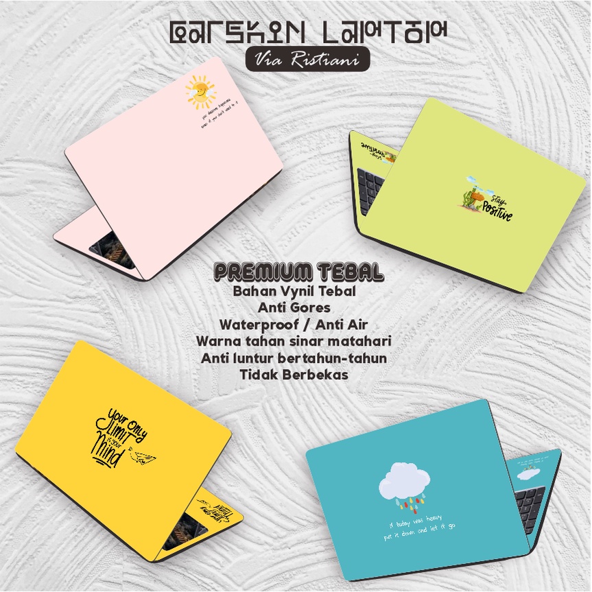 Stiker Laptop Garskin Laptop Anti Gores Quotes Simple Pastel Premium