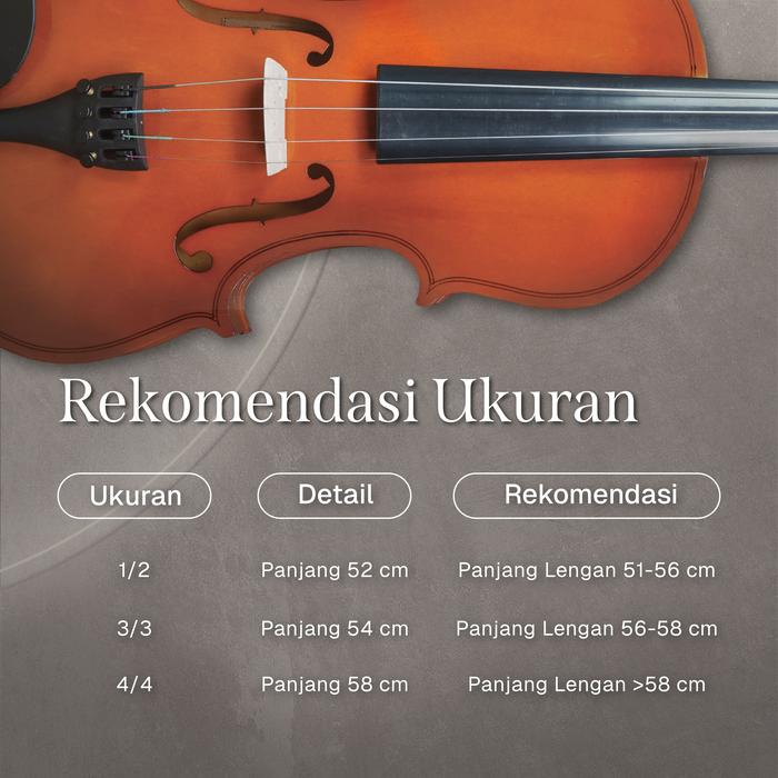  Wolfstrom Velanto Violin Klasik Full Set Ukuran 1/2