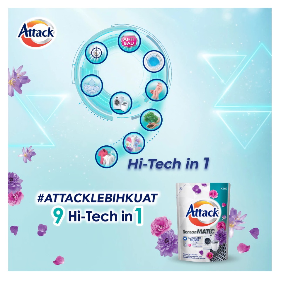 KAO Attack Sensor Matic Deterjen Cair 