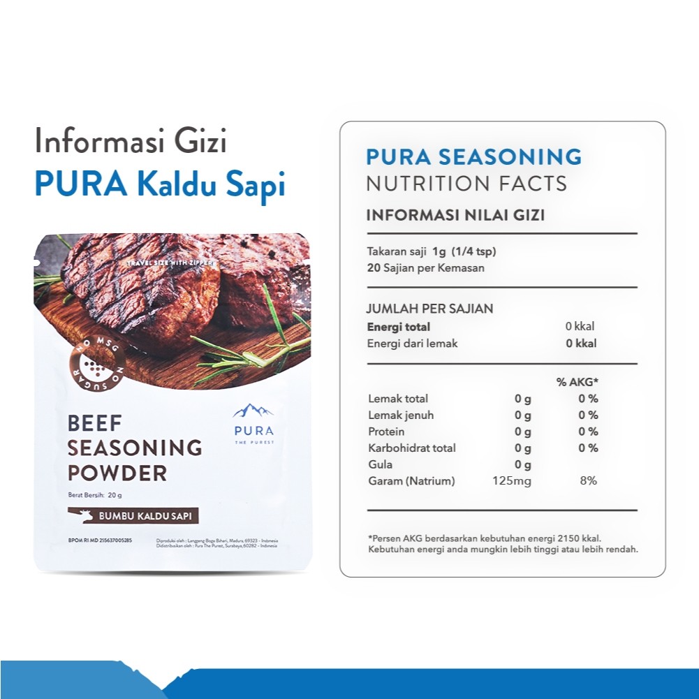 Pura Beef Seasoning Powder 20 gram