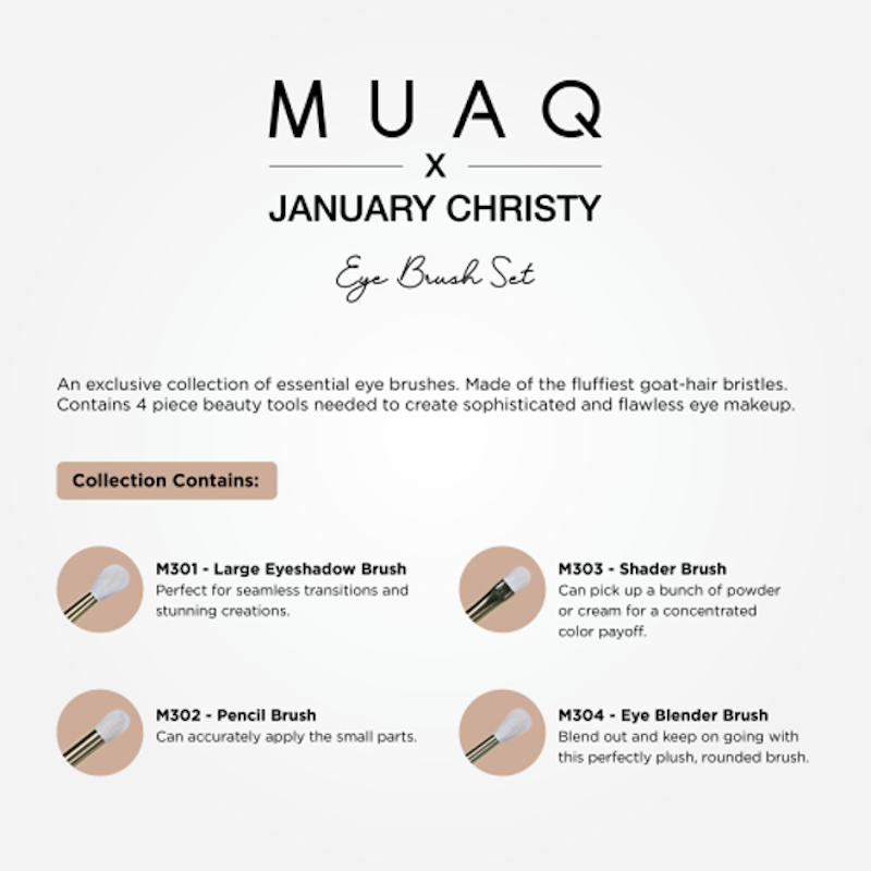MUAQ X January Christy Eye Brush Set