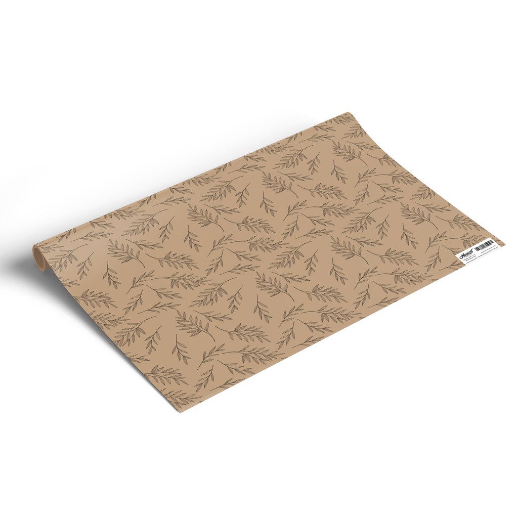 Wrapping Paper Brown Craft - Leaves 2