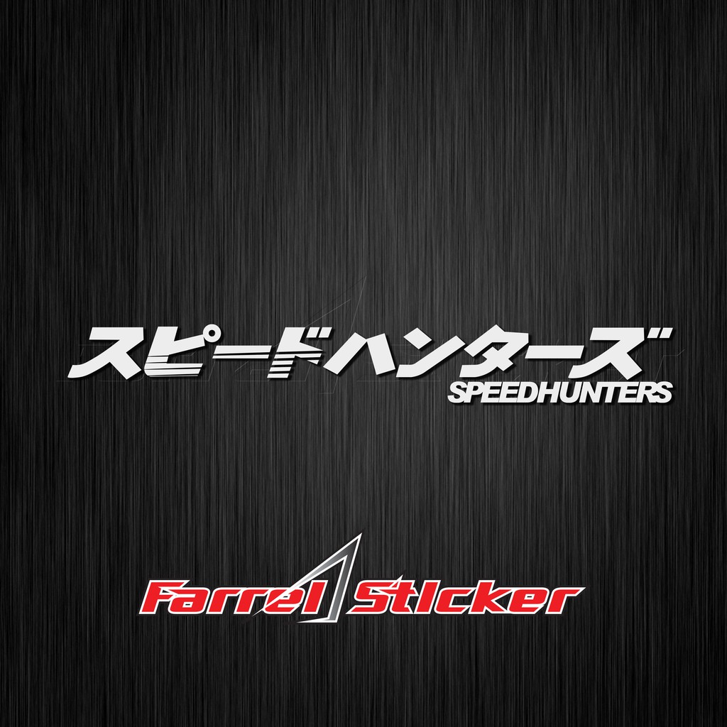  Stiker Speed Hunters Kanji Jepang