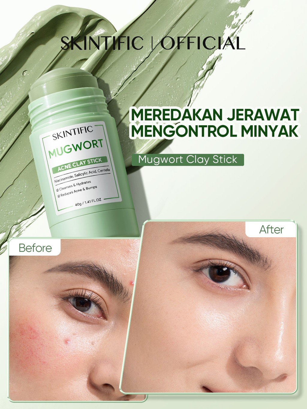 SKINTIFIC Cosmetics SKINTIFIC Mugwort Acne Clay Stick