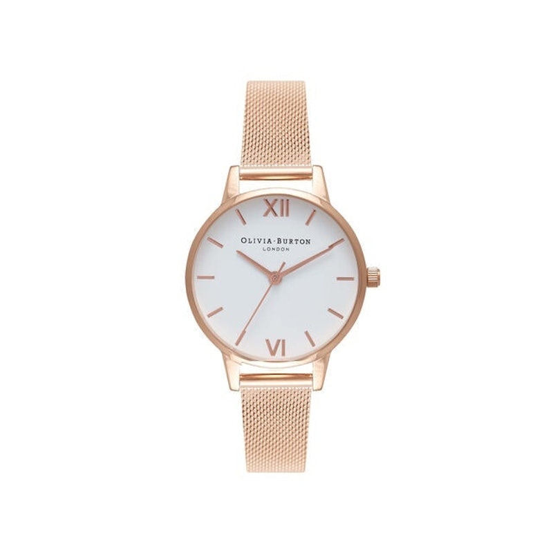 White Dial Mesh Watch 4