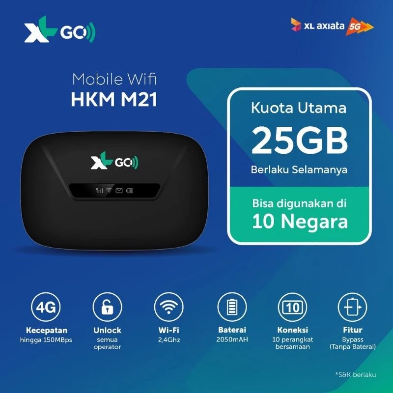 Mobile WiFi XL GO IZI 25GB 2