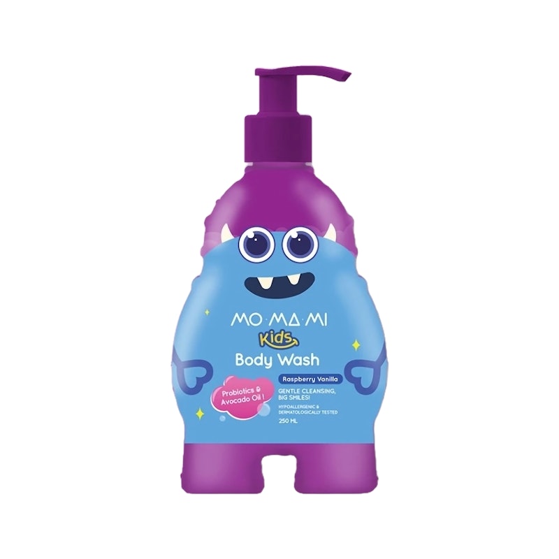Momami Kids Gentle Body Wash Raspberry Vanilla 1