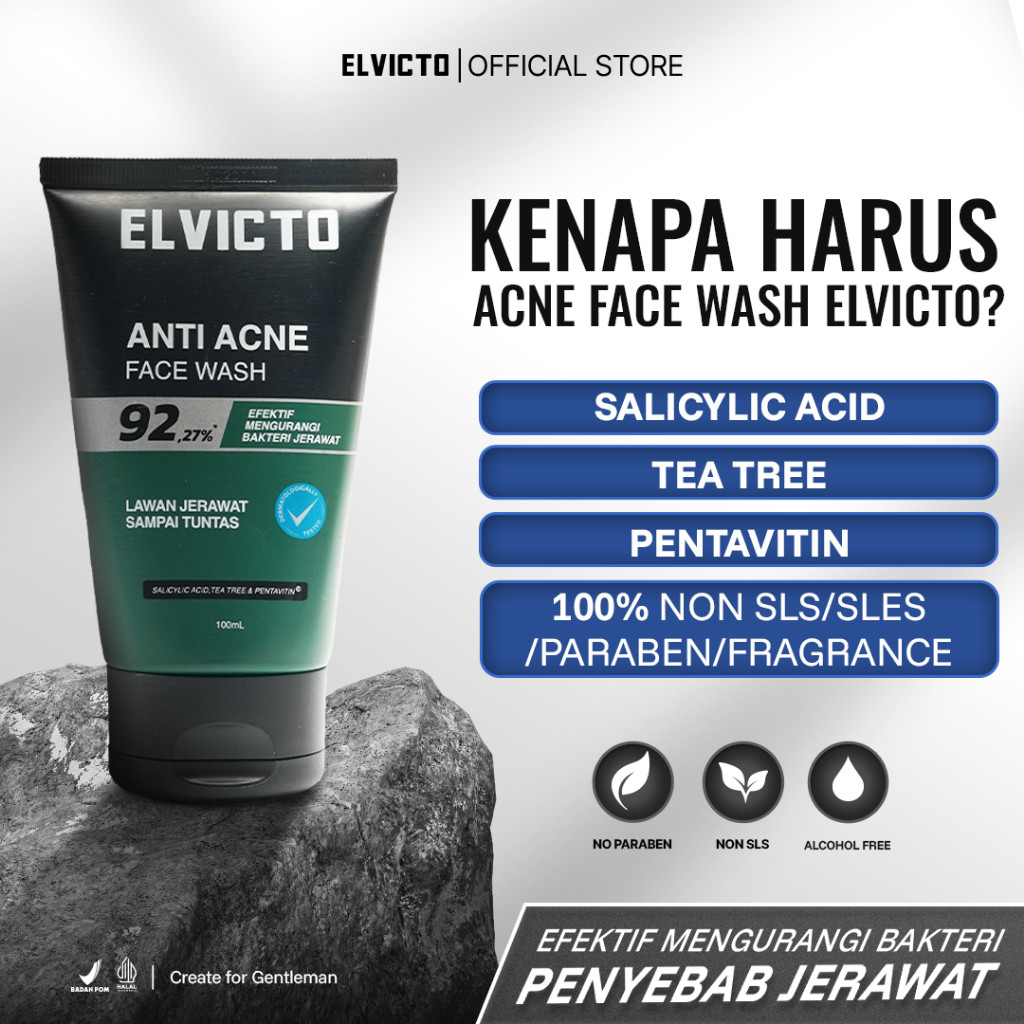 Indonesia Premium Goods Elvicto Anti Acne Face Wash
