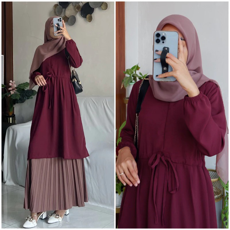  Zalfa Outfit Tunik Basic Polos