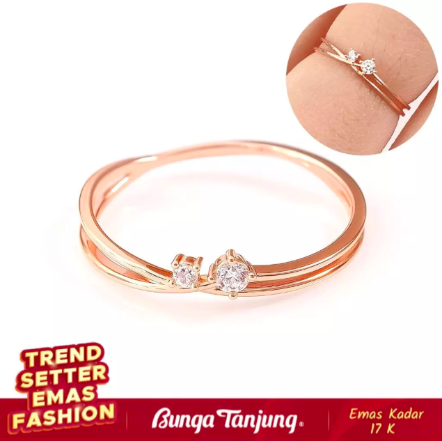 Bunga Tanjung Gold Cincin Brisia Rose Gold