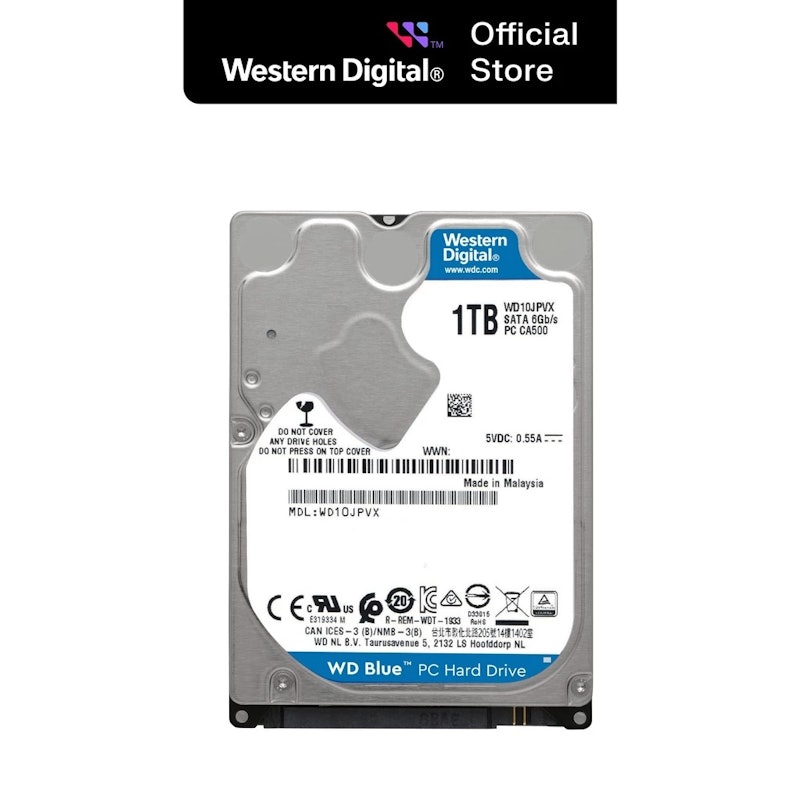 Western Digital Laptop Hard Drive WD Scorpio Blue 1 TB 3