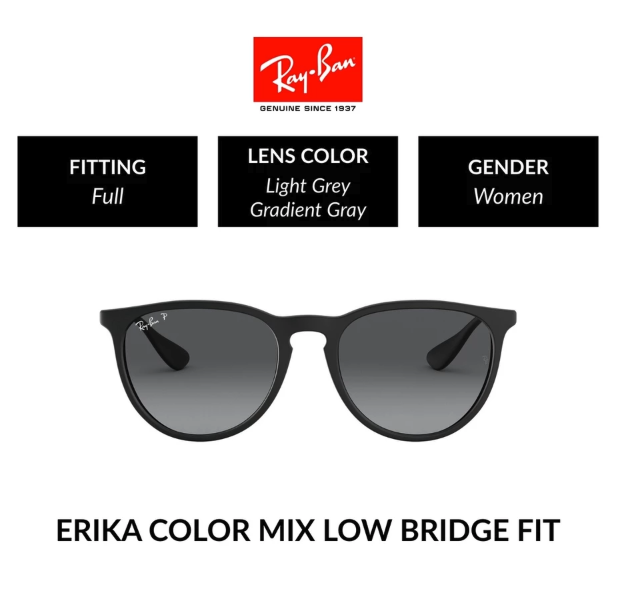 EssilorLuxottica Ray-Ban Erika Polarized  RB4171F 622/T3 