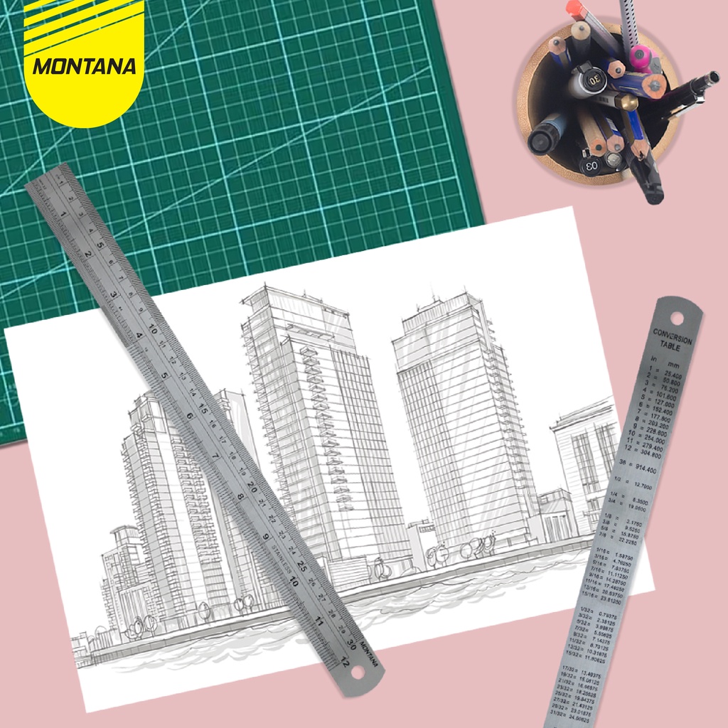  Montana Penggaris Metal 30 cm RT-30S 