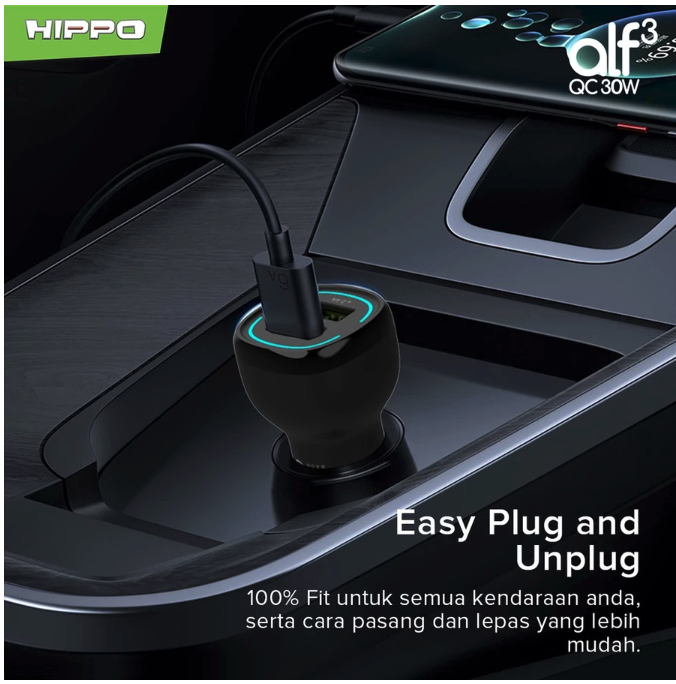  Hippo Car Charger ALF 3 QC 30W