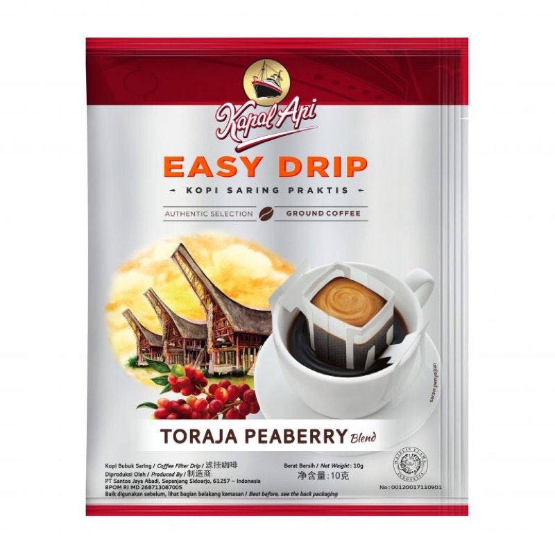 Kapal Api Easy Drip Toraja Peaberry Blend