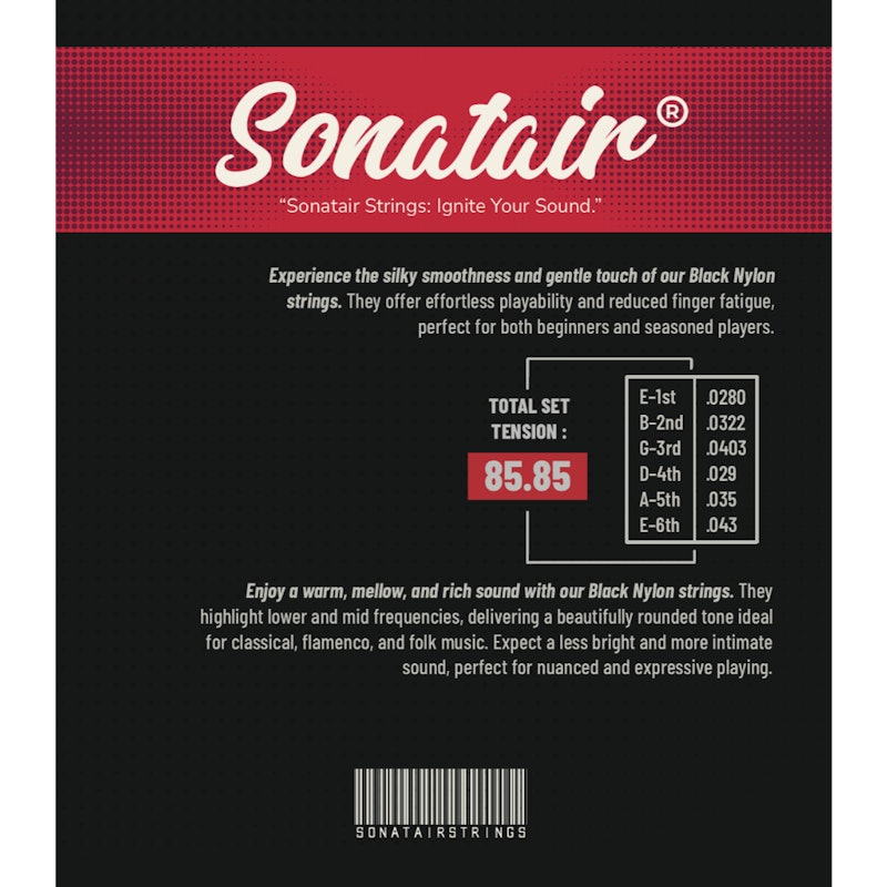 Sonatair Classic Guitar Strings Clear Nylon 2