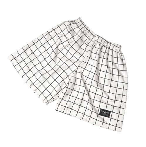 HEYLOOK Celana Pendek Tartan White