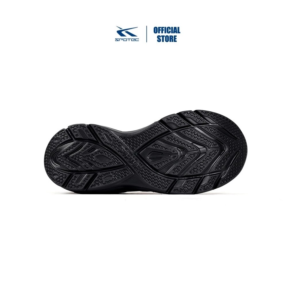 Spotec Walking Fiat Sepatu Sneakers Slip-On Hitam Hitam 3