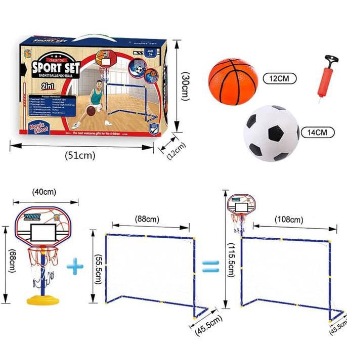  Two in One Sport Soccer & Basketball