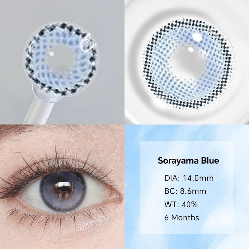 Mysticeyes Colored Contact Lenses Sorayama Blue