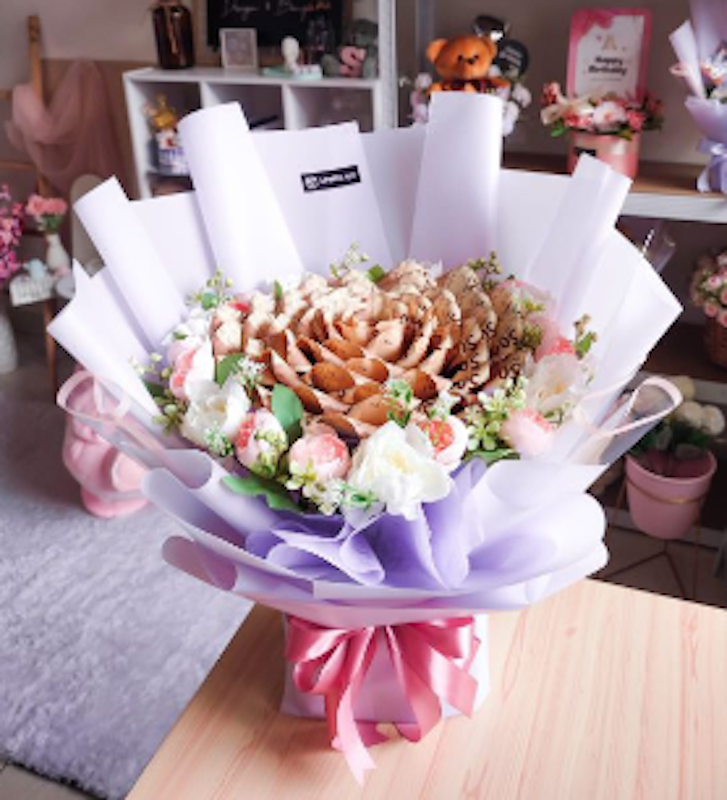 Buket Mawar Uang Asli 4