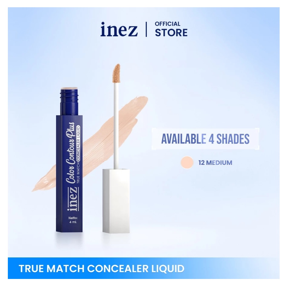 Kosmetikatama Super Indah Inez Cosmetics Color Contour Plus True Match Concealer Liquid Dark 14