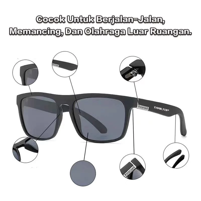 TrailTop Kacamata Aviation HD Polarized UV400 5
