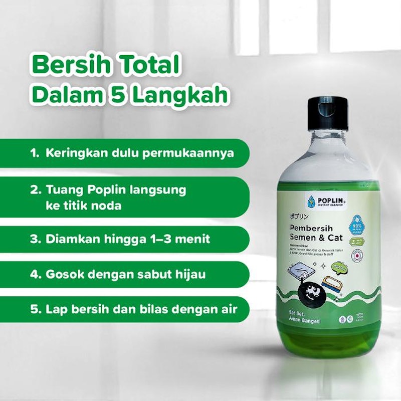 Poplin Instant Cleaner Pembersih Semen & Cat 4