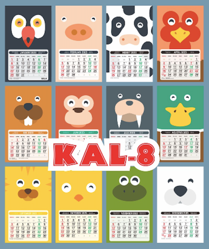 Kalender Meja Mini Aesthetic 2