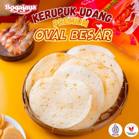 Bogajaya Kerupuk Udang Merah Oval Besar 500 g 2