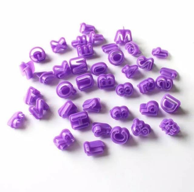 Cetakan Cutter Huruf Angka Alphabet 