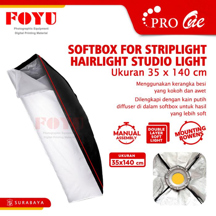 Pro One  Softbox Quick-Assemble Model Payung Strip Light 35 x 140 cm